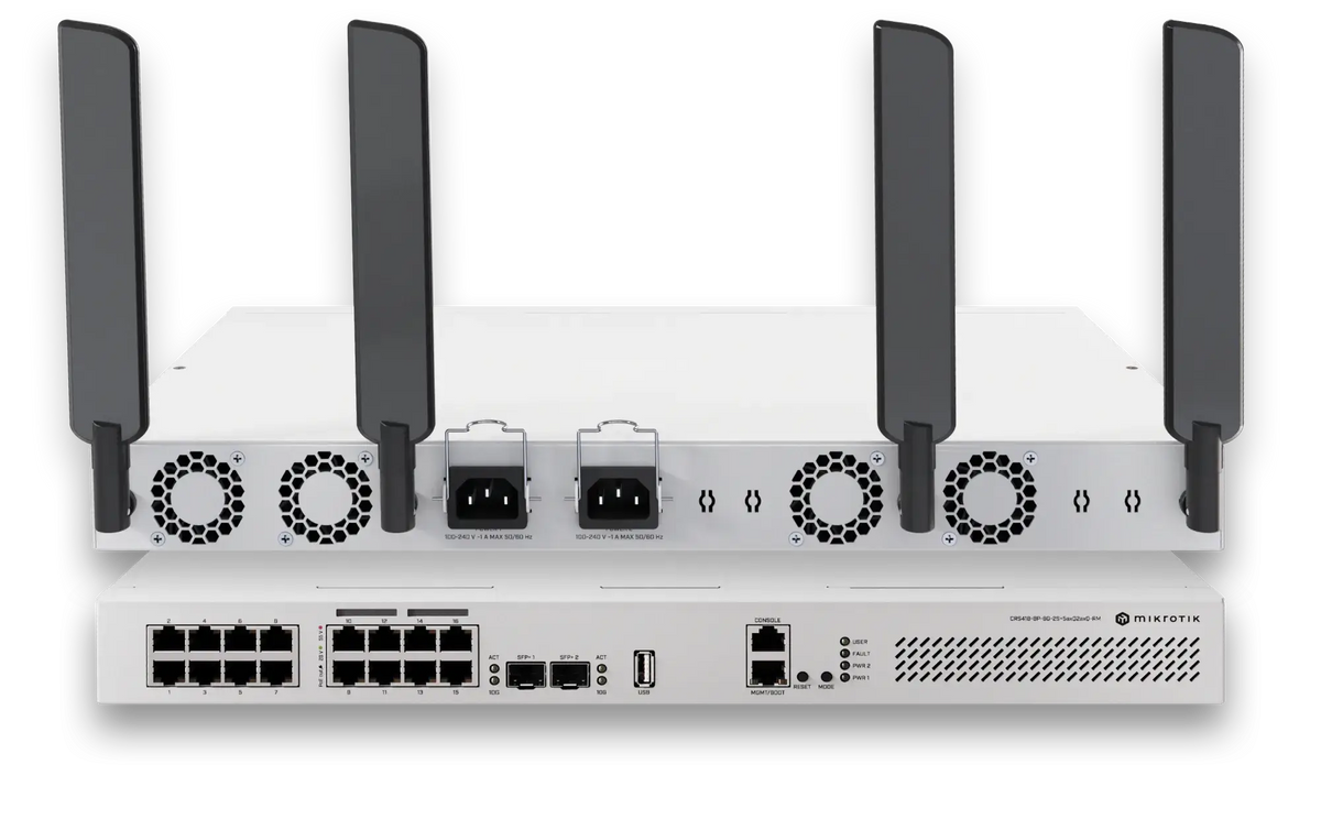 Crs418-8p-8g-2s + 5axq2axq-rm mikrotik