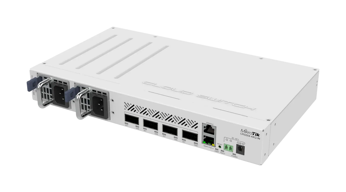 Crs504-4xq-in mikrotik crs504-4xq-in: compact 100 gigabit switch
