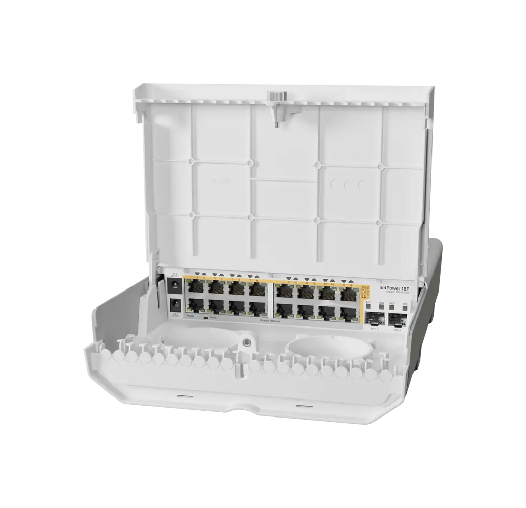 Netpower 16p mikrotik 16p: the ultimate outdoor power solution crs318-16p-2s